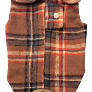 Cappottino Inglese per cani Tartan Arancio