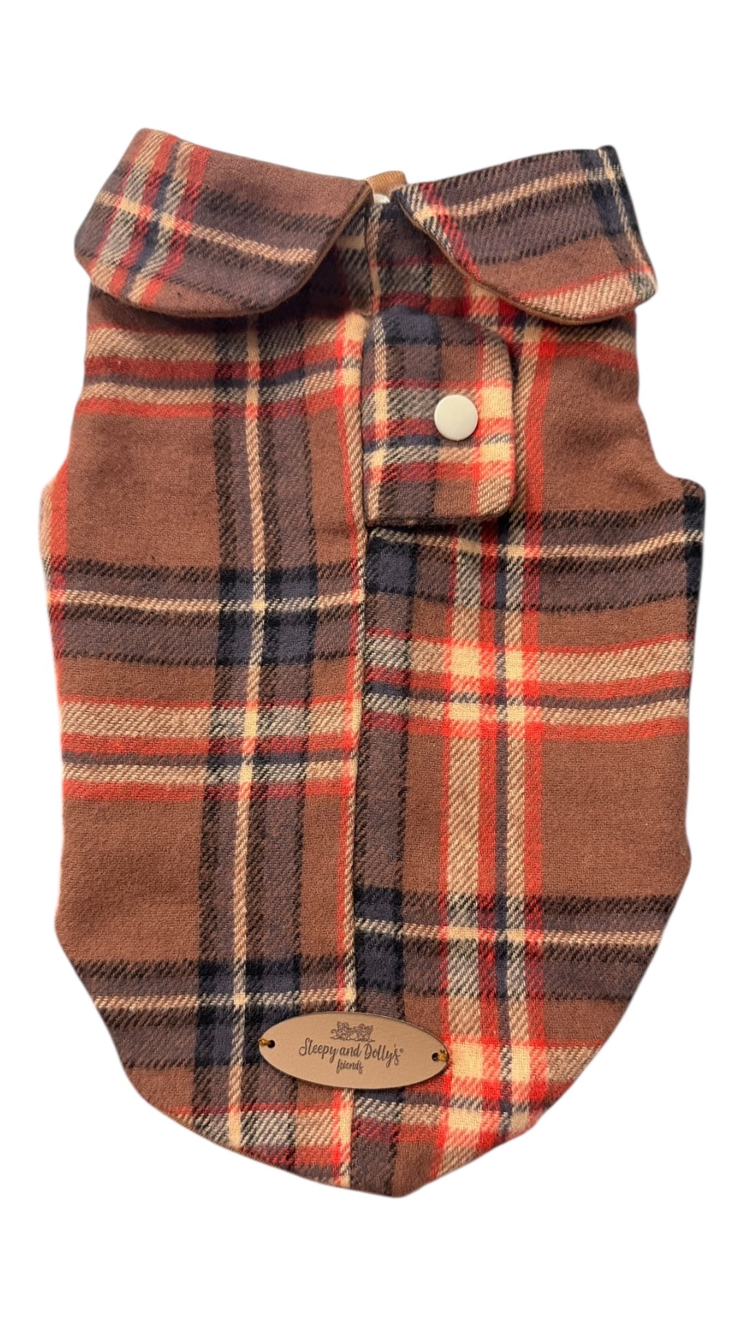 Cappottino Inglese per cani Tartan Arancio