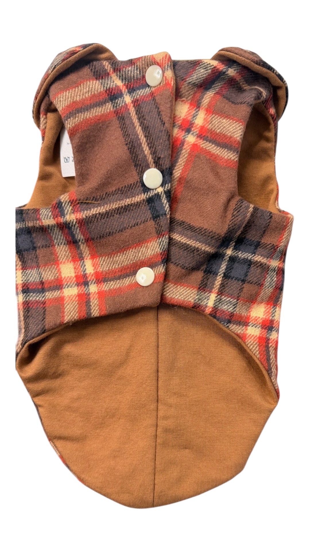 Cappottino Inglese per cani Tartan Arancio - immagine 2