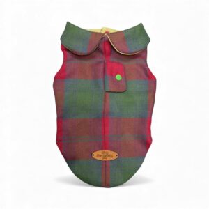 Cappottino Inglese per cani Tartan Verde e Viola