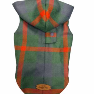 Cappottino Inglese per cani Tartan Blu e Arancio