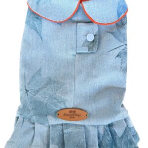 Vestitino Jeans per cani stampato a mano